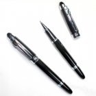 Stylo &agrave; bille en m&eacute;tal a&eacute;rodynamique avec bouchon-100420