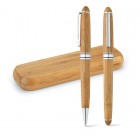 Set stylo bambou m&eacute;tal-105977