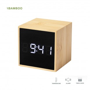 Horloge multifonction en bambou-107792