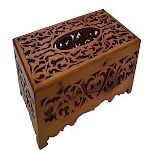 Boite mouchoirs en thuya creusé-104350