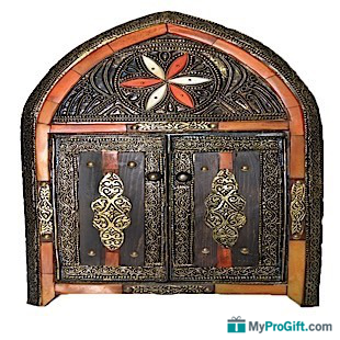 Miroir aux motifs marrons-104337