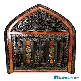 Miroir khemissa motifs marrons-104340