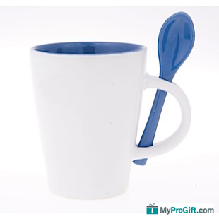 Mug en céramique avec cuillère-103477