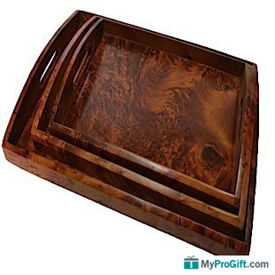 Set 3 plateaux en thuya-104349