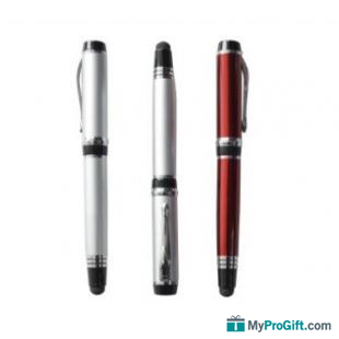 Stylo à bille avec bouchon avec stylet tactile -100063