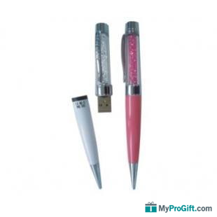 Stylo Cristal à bille avec clé USB-100066