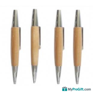 Stylo à bille en bois pointe métallique -100095