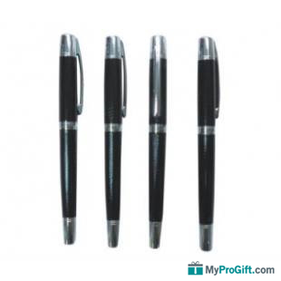 Stylo à bille en métal avec bouchon-100032