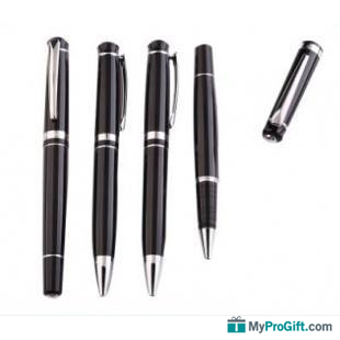 Stylo à bille en métal avec bouchon-100051