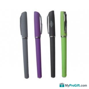 Stylo encre gel avec clip métallique-100116