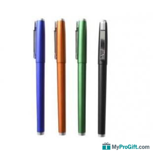 Stylo encre gel avec clip métallique -100124