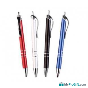 Stylo à bille en plastique avec grip en caoutchouc-100113