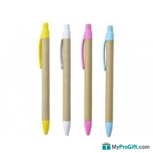 Stylo biodégradable avec poussoir et clip-100007