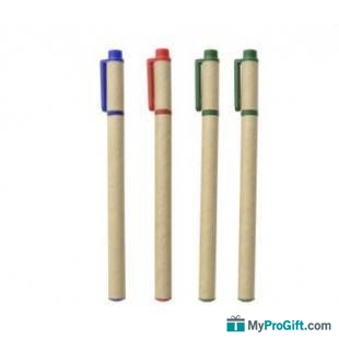 Stylo biodégradable avec poussoir et clip-100008